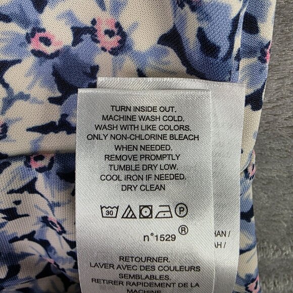 Womens Lauren Ralph Lauren Floral Dress V Neck Short Sleeve Polyester Stretch 16 - Picture 5 of 9